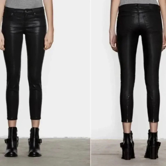 All saints Petrel Brodie Wax Coated Wet Jeans - Picture 4 of 8